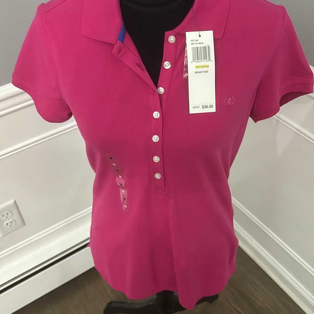 Izod Mirandy Rose Polo Size M NWT